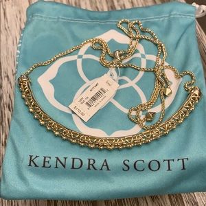 Kendra Scott Lucy Choker Necklace Gold Metal